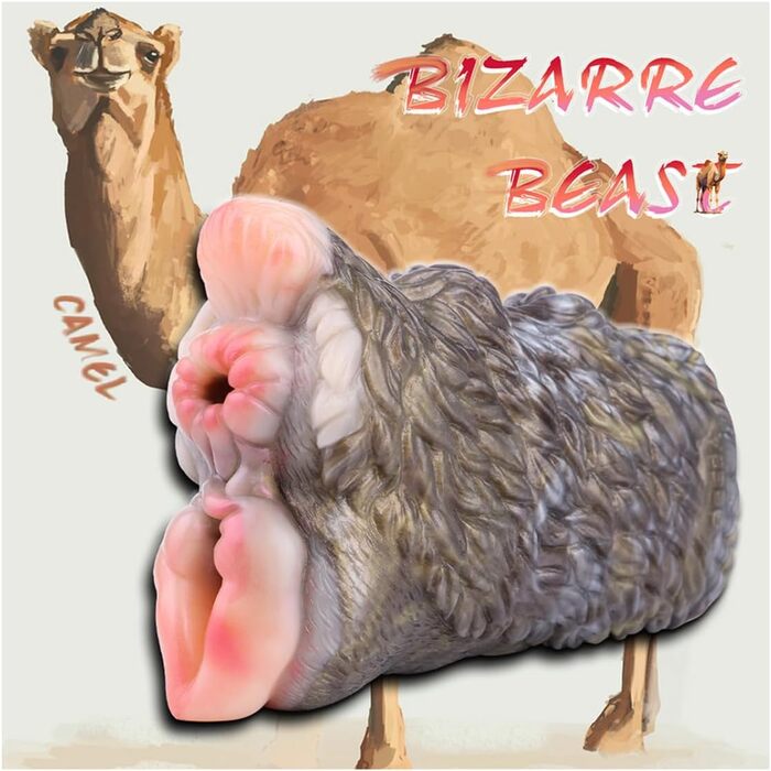 Реалістичний мастурбатор Seckoe Tier з анусальним тунелем та анатомією тваринної вагіни (G6193, Камелеон)