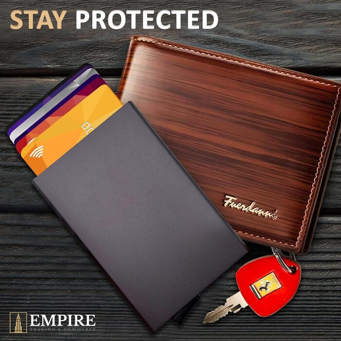 Чоловічий картхолдер Empire, мінімалістичний тонкий гаманець з RFID/NFC захистом для кредитних карт, унісекс (Фіолетовий)