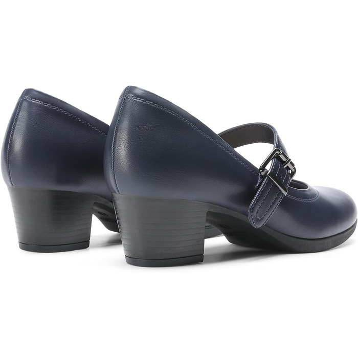 Жіночі туфлі Mary Jane DREAM PAIRS на масивному високому каблуці, темно-сині, розмір 37 EU