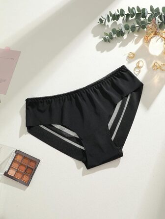 5 шт. труси жіночі мереживні, безшовні, сексуальні, бавовняні, кольори: чорний, білий, кремовий, рожевий, темно-фіолетовий (S)