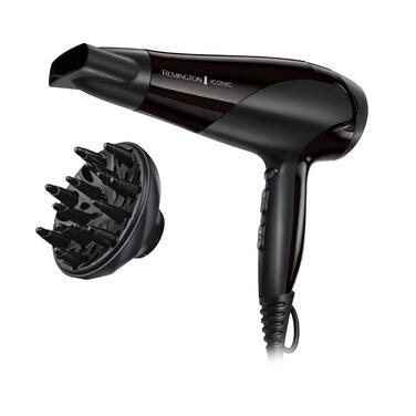 Фен для волосся Remington D3199 з іонізацією та керамічним покриттям, 2200 Вт, білий (дифузор та вузький сопло в комплекті)