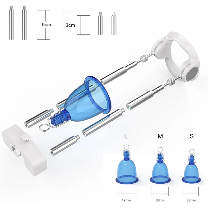 Набір для збільшення пеніса Guspiun Neu Deluxe: регульована вакуумна помпа для чоловіків, підтримка ерекції, тренування витривалості, SM іграшки