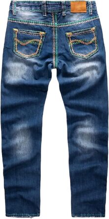 Чоловічі джинси Rock Creek Denim M33 з посиленими швами, темно-сині (29W / 32L, Rc-2369)