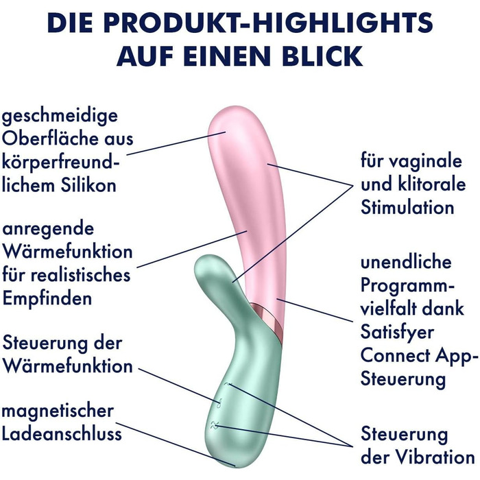 Вібратор Satisfyer Hot Lover Connect App Rabbit | Bluetooth | Водостійкий (IPX7) | Зігріваючий вібратор для жінок | Силікон | Інтимні іграшки для дорослих