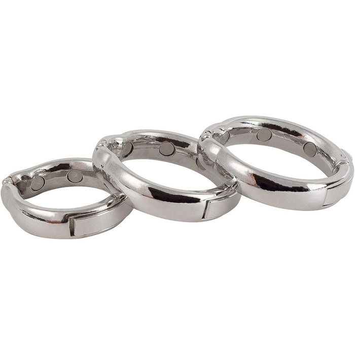 Металевий кільце для статевого члена WEIMOB: набір S+M+L (кільце для статевого члена, кільце для головки, регульоване)