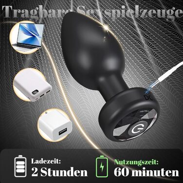 Анальний плагін для жінок та чоловіків: вібратор з пультом керування, силіконовий, 10 режимів