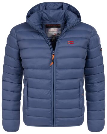 Чоловіча стібана куртка Geographical Norway для осені та зими, Outdoor, колір Denim
