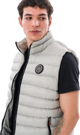Чоловічий жилет-дутик Premium Puffer — м'яка тканина та підкладка, колір сірий (Stein), розмір XXL