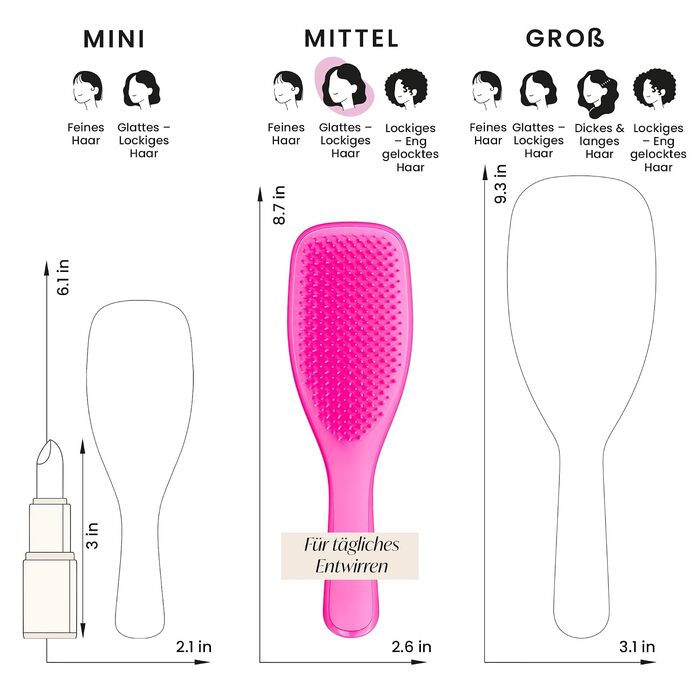 Щітка для волосся Tangle Teezer The Ultimate Styler для об'єму та блиску, ідеальна для нарощування, перук та екстензій, рожева