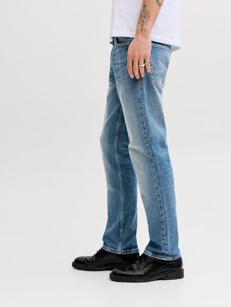 Чоловічі джинси Jack & Jones JJICLARK Regular fit, синій денім, 34W / 32L