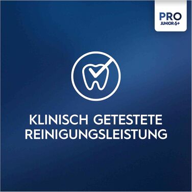 Електрична зубна щітка для дітей Oral-B Pro Junior, фіолетова, 3 режими чищення, м'яка щетина, для дітей від 6 років, з 1 насадкою