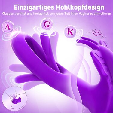 Вібратор для жінок з 9 режимів вібрації та пультом дистанційного керування, стимулятор клітора, фіолетовий