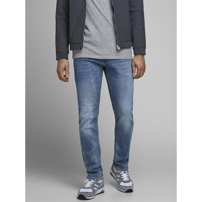 Чоловічі джинси Jack & Jones JJORIGINAL Slim Fit синього кольору (33W / 30L)