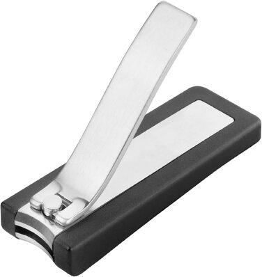 Кусачки для нігтів ZWILLING Premium з контейнером для збору стріжки, ергономічний важіль, вигнуте лезо, чорні, 80 мм