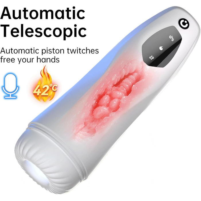 Електричний мастурбатор для чоловіків з 10 вібраціями та телескопічною функцією