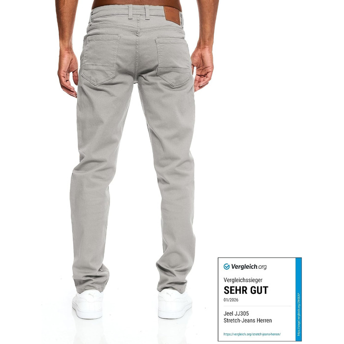 Чоловічі джинси JEEL Regular Fit, прямий крій, світло-сірі (розмір 34W / 38L)