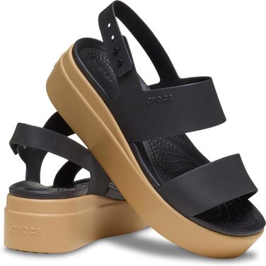 Жіночі сандалі-платформи Crocs Brooklyn Cuña Baja, чорний колір (Black Cashew), розмір 39/40 EU