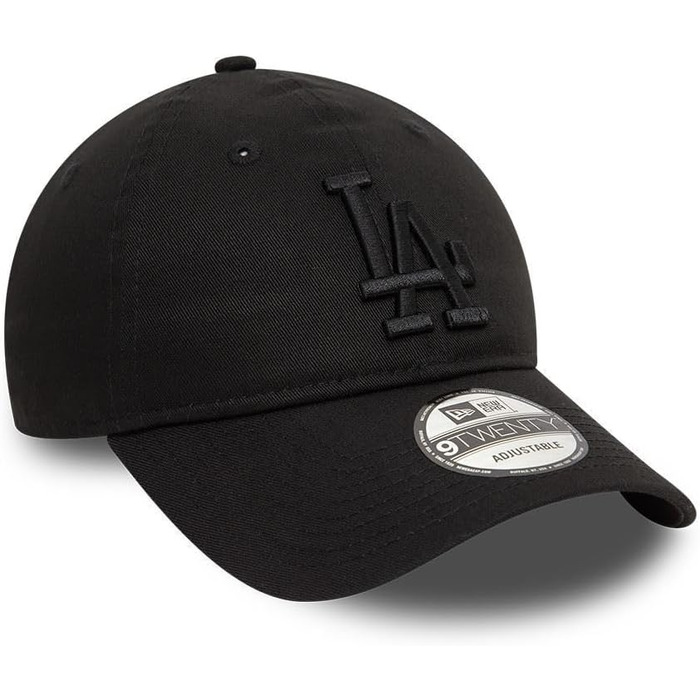Бейсболка New Era MLB League Essential 9Twenty Los Angeles Dodgers — регульована кепка, чорна, один розмір