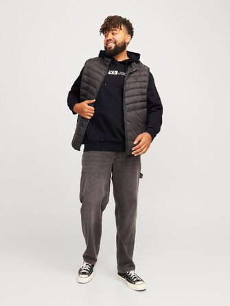 Чоловічий теплий худі з принтом JACK & JONES Basic Kapuzen Sweatshirt, колір Dusty Olive/Green, великий розмір 8XL