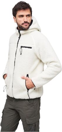 Чоловіча робоча куртка Brandit Teddyfleece Worker Jacket, біла, розмір XXL