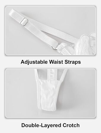 Panegy: Комплект бюстгальтера та трусиків з вишивкою, Push-Up, білий, M