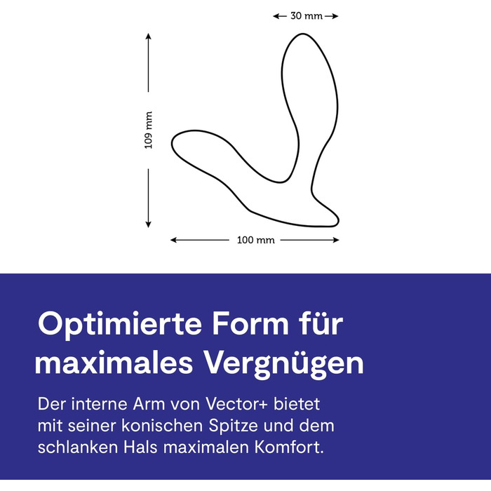 We-Vibe Vector: Масажер простати та перинеума для чоловіків - анальний секс-іграшка з пультом дистанційного керування - Bluetooth, силікон, блакитний