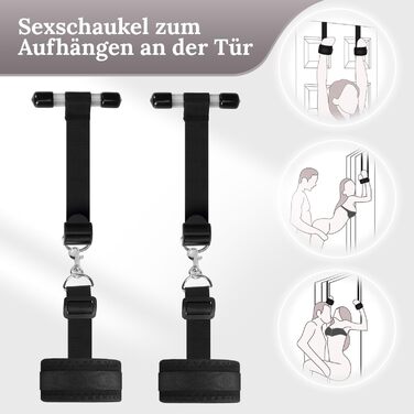 Набір для БДСМ з петлями та наручниками: петлі для ліжка, наручники, розтяжка, фіксатори для ніг (5 шт.)