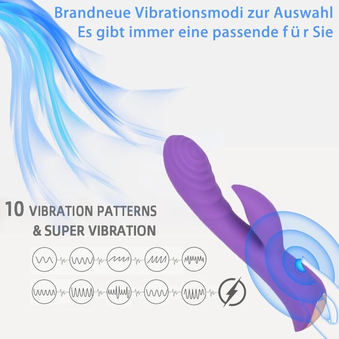 Вібратор G-Punkt Класичний, анальні вібратори з 10 режимами, інтимні іграшки для жінок, фіолетовий колір
