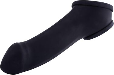TOYLIE Latex Penis Sleeve (Чохол для пеніса) - Чорний, 13 см, з кільцем для яєчок 4,5 см, Made in Germany