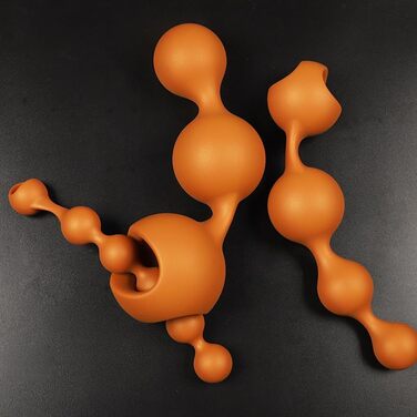 Анальні кульки з рідкого силікону Jomyu з ланцюгом для сексуальної стимуляції, анальний плаг з кільцем для утримання сперми, іграшки для секса, для чоловіків та жінок (XXL)