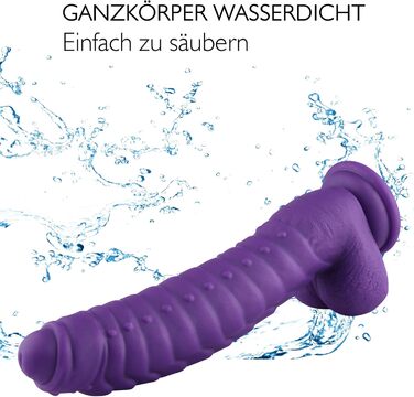 Реалістичний дилда для жінок 22 см, MOCOYA з сильним присоском, іграшки для дорослих, дилда для вагінального та анального використання (чорний, фіолетовий)