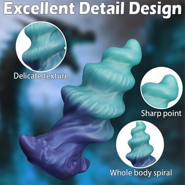 Анальний плагін Jixaxe з різьбою, великий дildo, м'який силікон, стимулятор G-точки, масаж простати, тренажер, SM-іграшка для початківців (L)