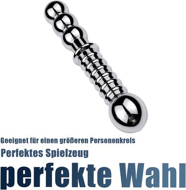 Анальний плагін з подвійним голівкою SM Metall - BDSM, еротичне рабство, дилдо, мастурбація, плагін для анального сексу, фетиш, прогресивний аналовий плагін для чоловіків, жінок, пар