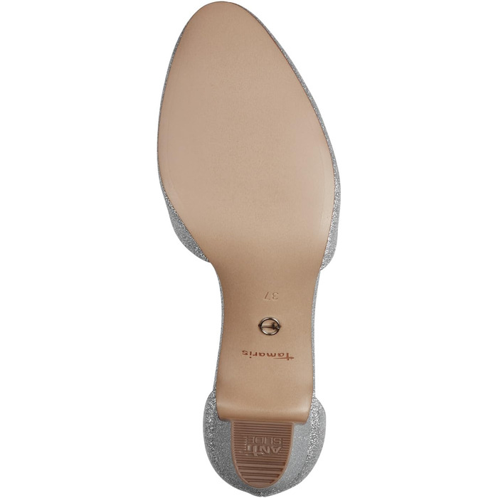 Жіночі туфлі-човники Tamaris Silver Glam 919, сріблясті, синтетика, розмір 40 EU