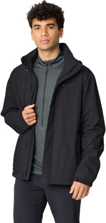 Чоловіча вітро- та водонепроникна куртка VAUDE Escape Light Jacket, дихаюча легка дощовик (4XL, black/deer brown)