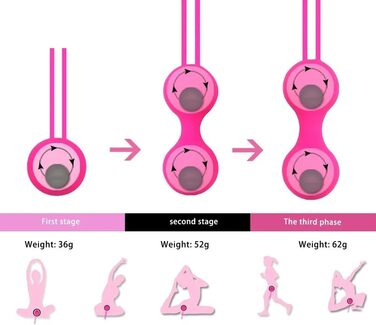 3 шт. Вагінальні кульки-перлини з силікону для жінок - тренажер для зміцнення м'язів, сексуальна іграшка