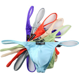 Танга чоловічі Faringoto, 6 шт. в упаковці, низька посадка, однотонні, S-XXL