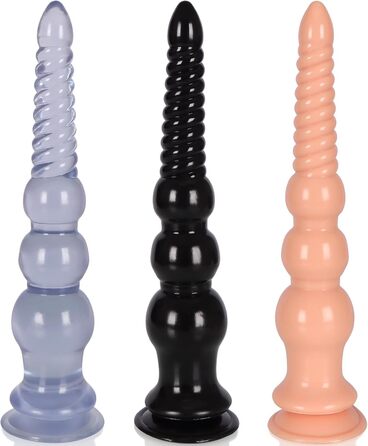 Анальний масажер Qiyasex Langer Analdildos з присоском, XXL великий, для простати, тренажер ануса, синій