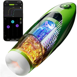 Електричний мастурбатор для чоловіків, ручне кріплення, 10 режимів, телескопічна функція, вібрація, нагрів 42°C