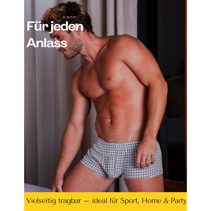 BIMONI Боксери чоловічі з м'якої бавовни, низька посадка, сексуальний дизайн, труси, боксер шорти, чоловіча білизна (червоний, S)