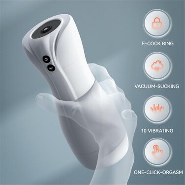 Масажер для чоловіків з нагріванням, 4 режими всмоктування, 10 вібрацій, чорний