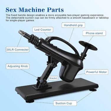 Sexmaschine Amausen з насадками дildo та сукупниками, автоматизована машина для стимуляції жінок та чоловіків, 3 XLR, іграшка для дорослих