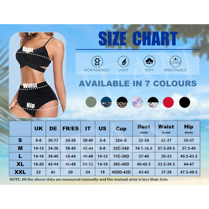 Бікіні жіночий з рюшами, комплект 2 шт. - топ з перехресною застібкою та пуш-ап, трусики з високою талією та зав'язками на спині, леопардовий принт, розмір XL