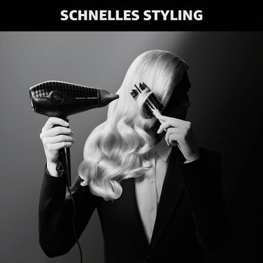 Випрямляч для волосся Rowenta x Karl Lagerfeld SF467L K/Pro Stylist з кератиновим покриттям Glow, іонізацією та вбудованим гребінцем, 140-210°C, чорний/червоний