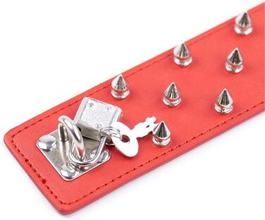 Нашийник для дорослих з ланцюгом: шкіряний комплект для БДСМ-ігор та косплею (червоний)