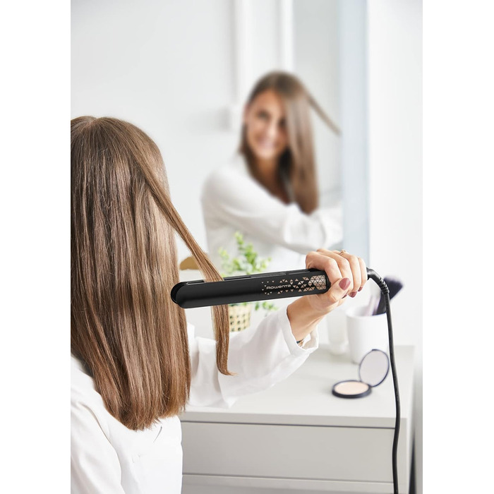 Випрямляч для волосся Rowenta Easyliss Collection Copper Forever SF1629F0, керамічне покриття, 200°C, з системою плаваючих пластин