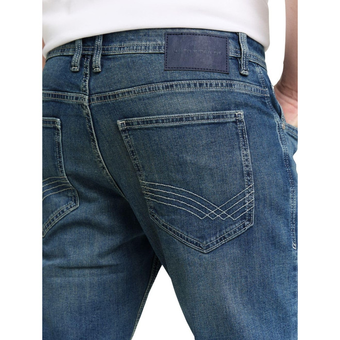 Чоловічі джинси Tom Tailor TTMARVIN Straight з еластичним стрейчем, Used Mid Stone Blue Denim, 34W/30L