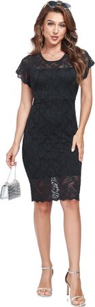 Сукня Atnlewhi Daen Vintage з квітковим візерунком, без бретелек, елегантна, A-силует, для вечірки, коктейлю, весілля (S, чорний)