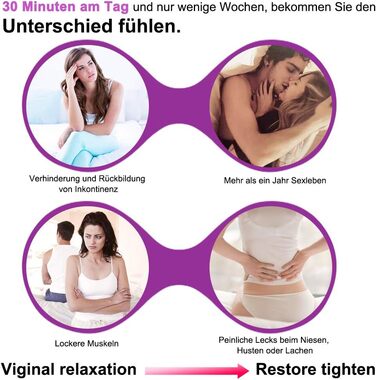 YEVIOR Набір 3 інтимні м'ячики для тренування таза, вібратор-кулька з пультом керування для стимуляції G-точки та клітора, 10 програм вібрації, водонепроникний та перезаряджуваний, фіолетовий