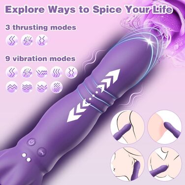 Вібраційний анальний дildo 2-в-1 з 9 режимів вібрації та стимулятором для чоловічих та жіночих статевих органів